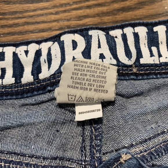 HYDRAULIC Bailey Women's Size 5-6 Medium Blue Denim Low-Rise Midi Shorts - Picture 5 of 9